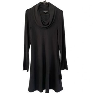 NWT FORTUNE+IVY Cowl Neck Knit Sweater Dress Black Size L